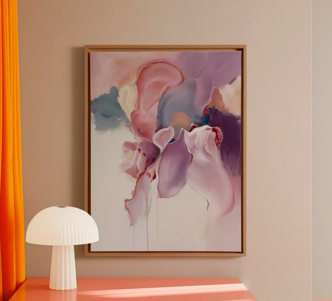 Orchidea Haze Passione tela con Cornice a cassetta da Dream Spectrum