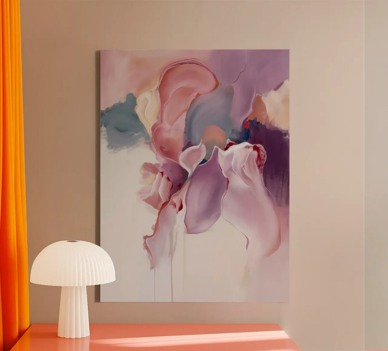 Orchidea Haze Passione tela con Cornice a cassetta da Dream Spectrum