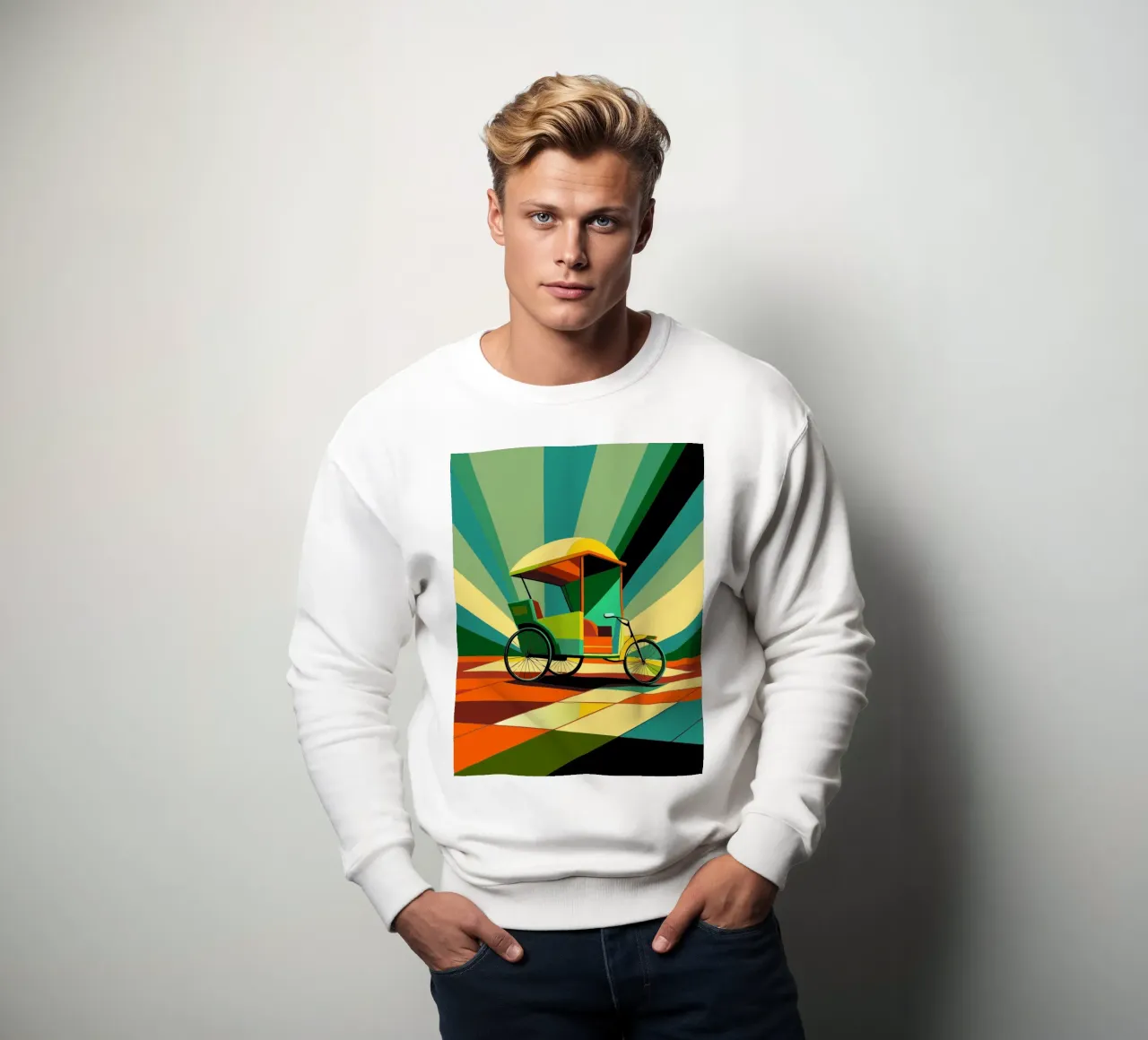 Rikscha-Vektor Sweatshirt von Elfath