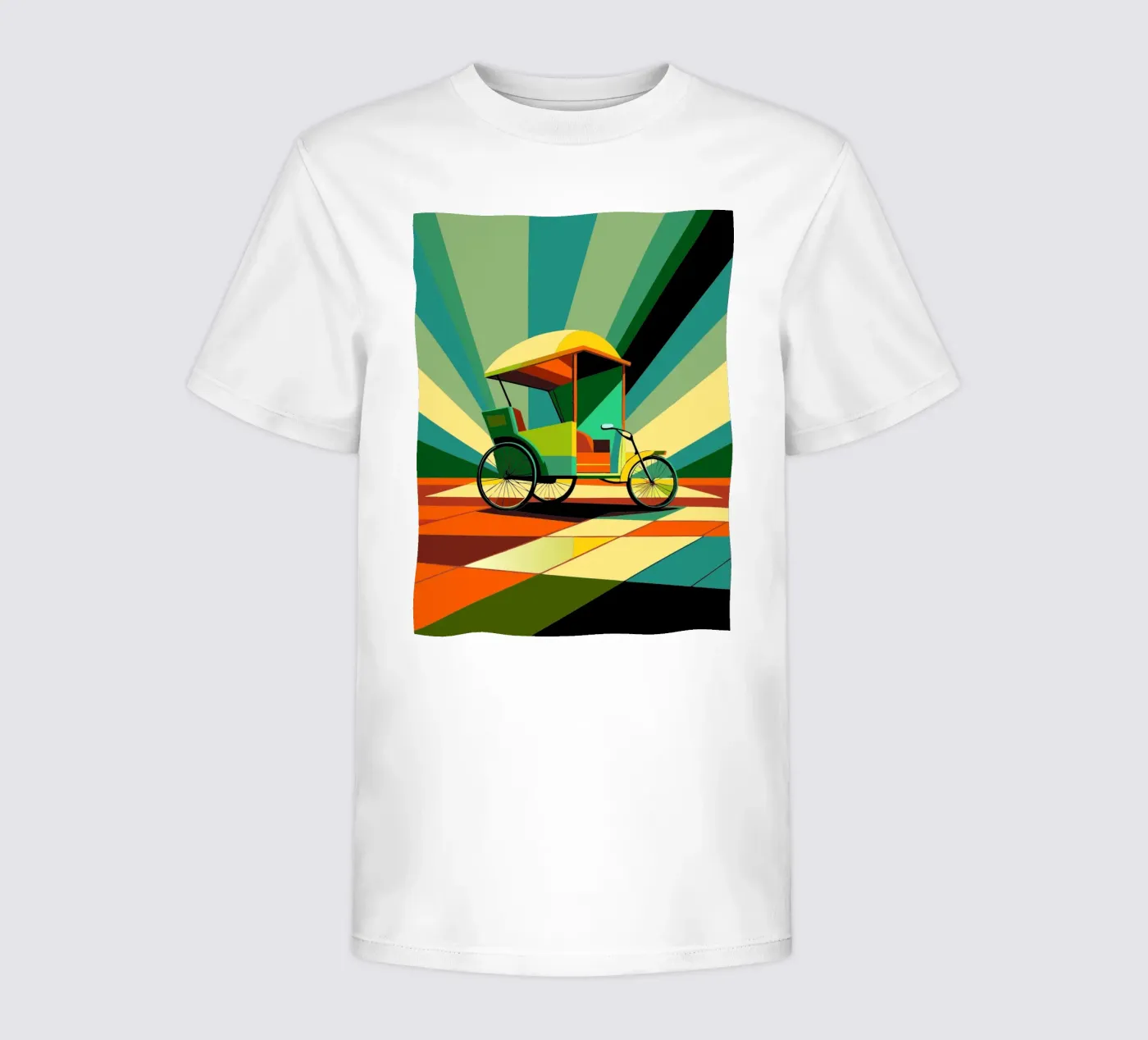 Riksja vector kinder t-shirt van Elfath
