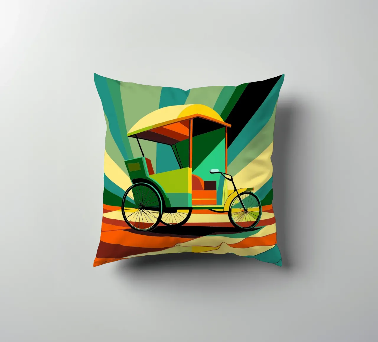 Rickshaw vector cojín de Elfath