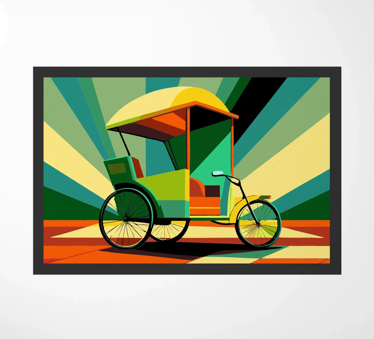 Rickshaw vector doormat by Elfath