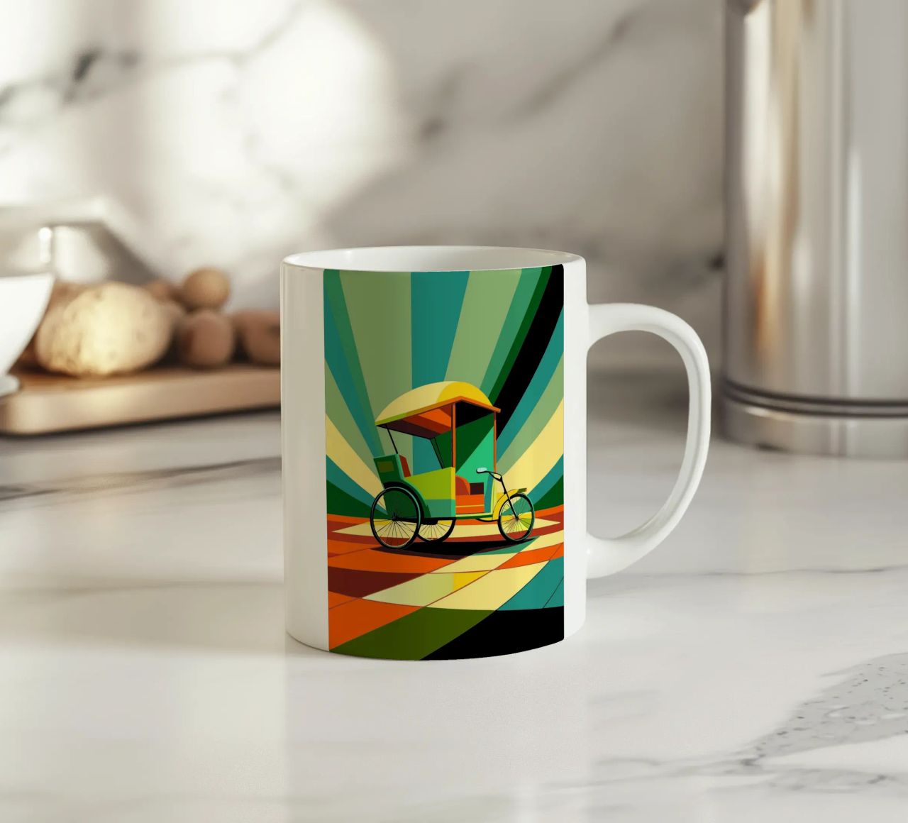 Vettore risciò tazza in ceramica da Elfath