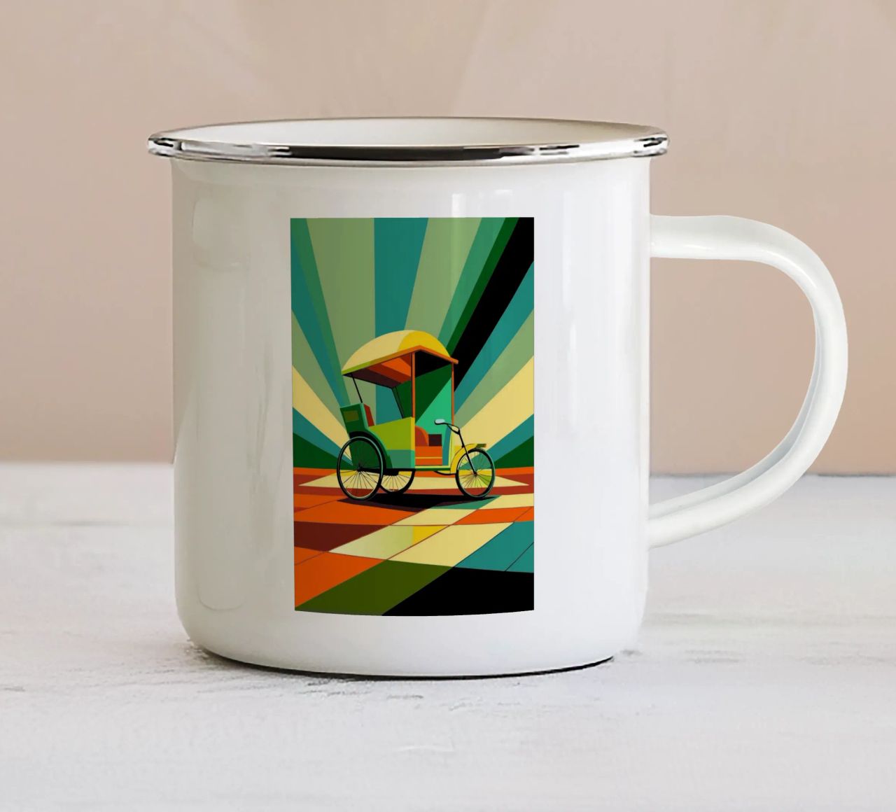 Vettore risciò tazza in smalto da Elfath