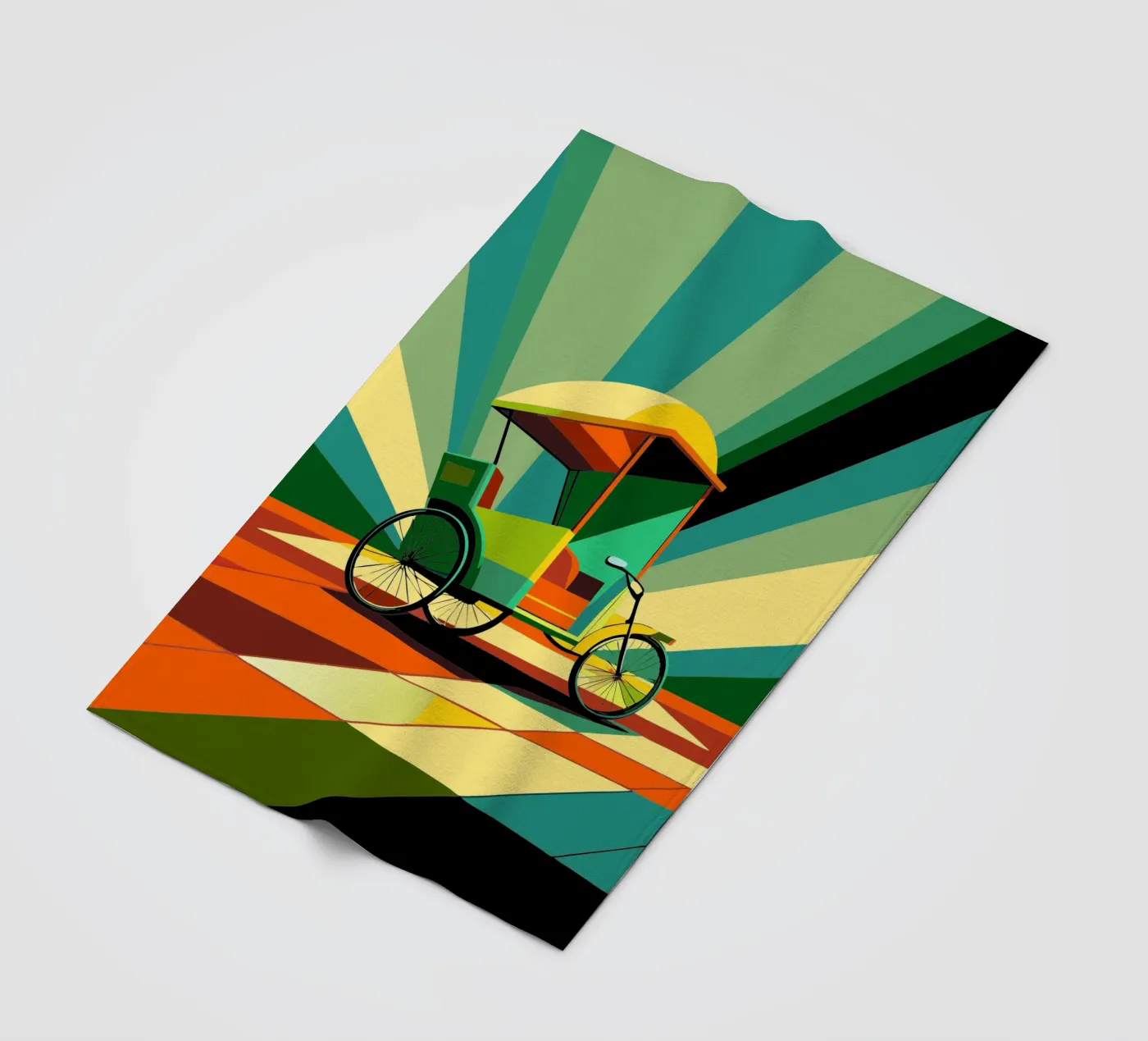 Rickshaw vector coperta in pile da Elfath