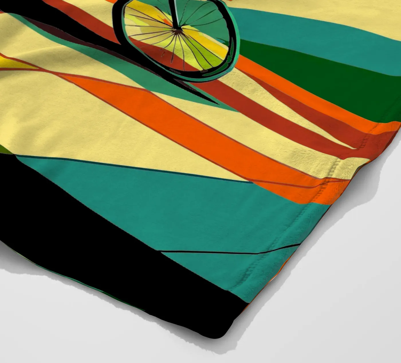 Rickshaw vector fleece blanket by Elfath