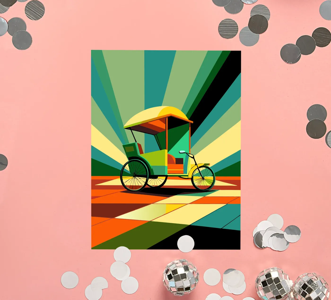 Rickshaw vector adesivo da Elfath