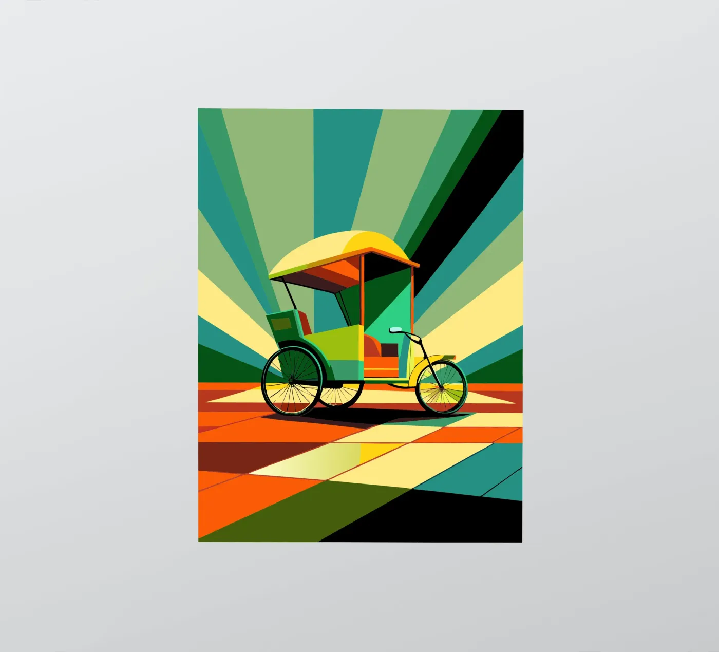 Rickshaw vector adesivo da Elfath