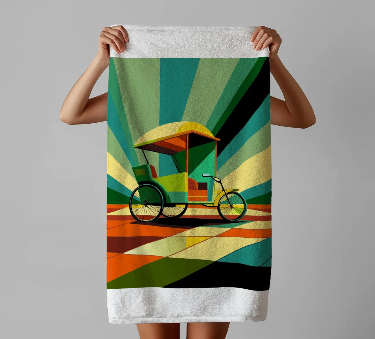 Riksja vector badhanddoek van Elfath