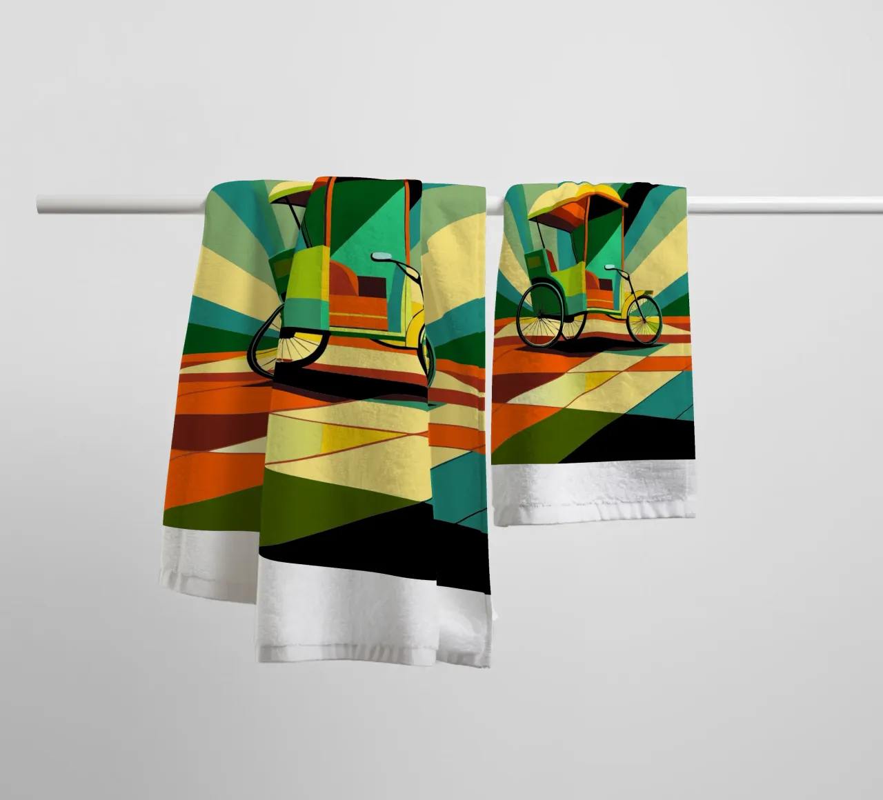 Riksja vector badhanddoek van Elfath