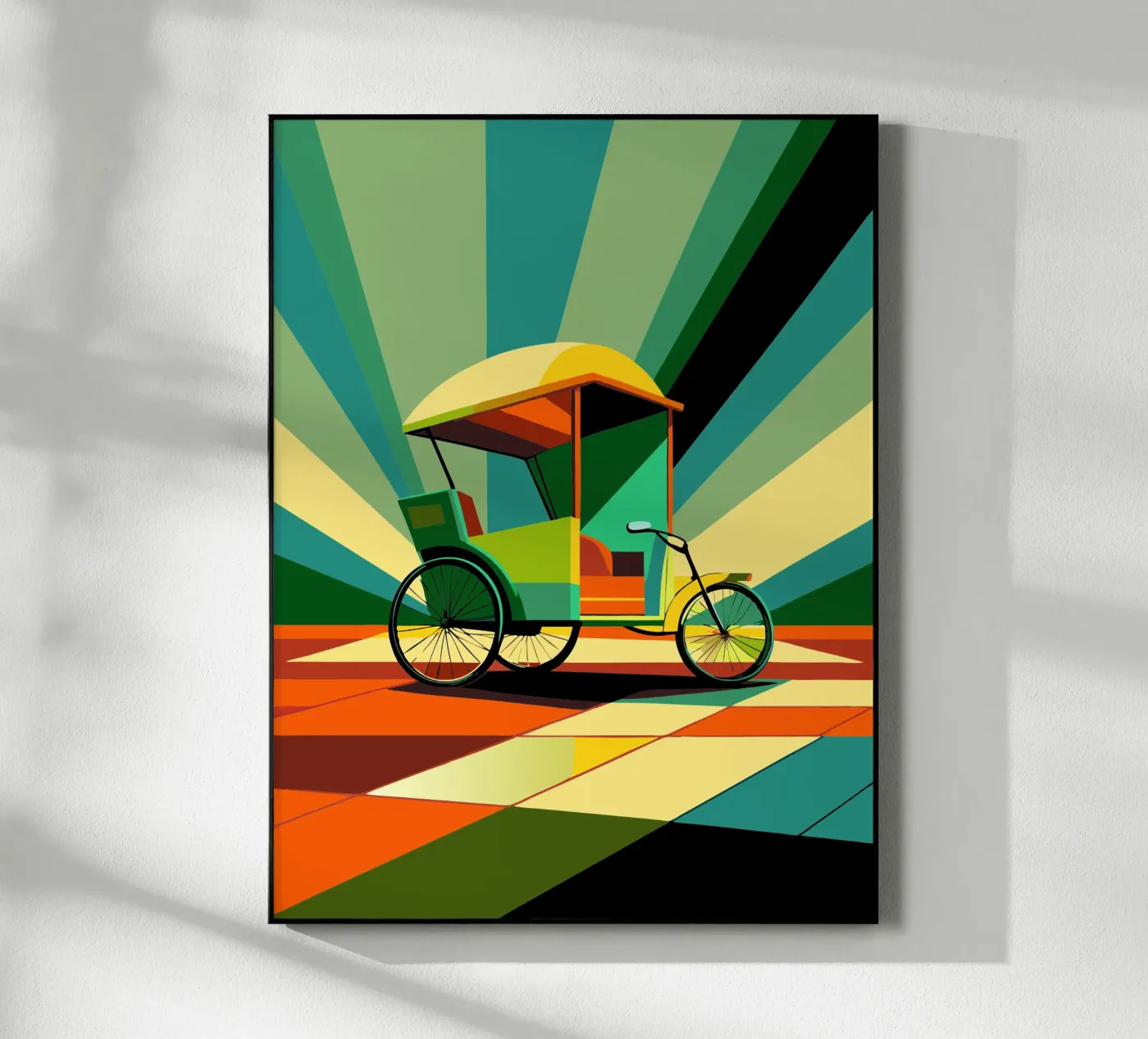 Rickshaw vector acryl van Elfath