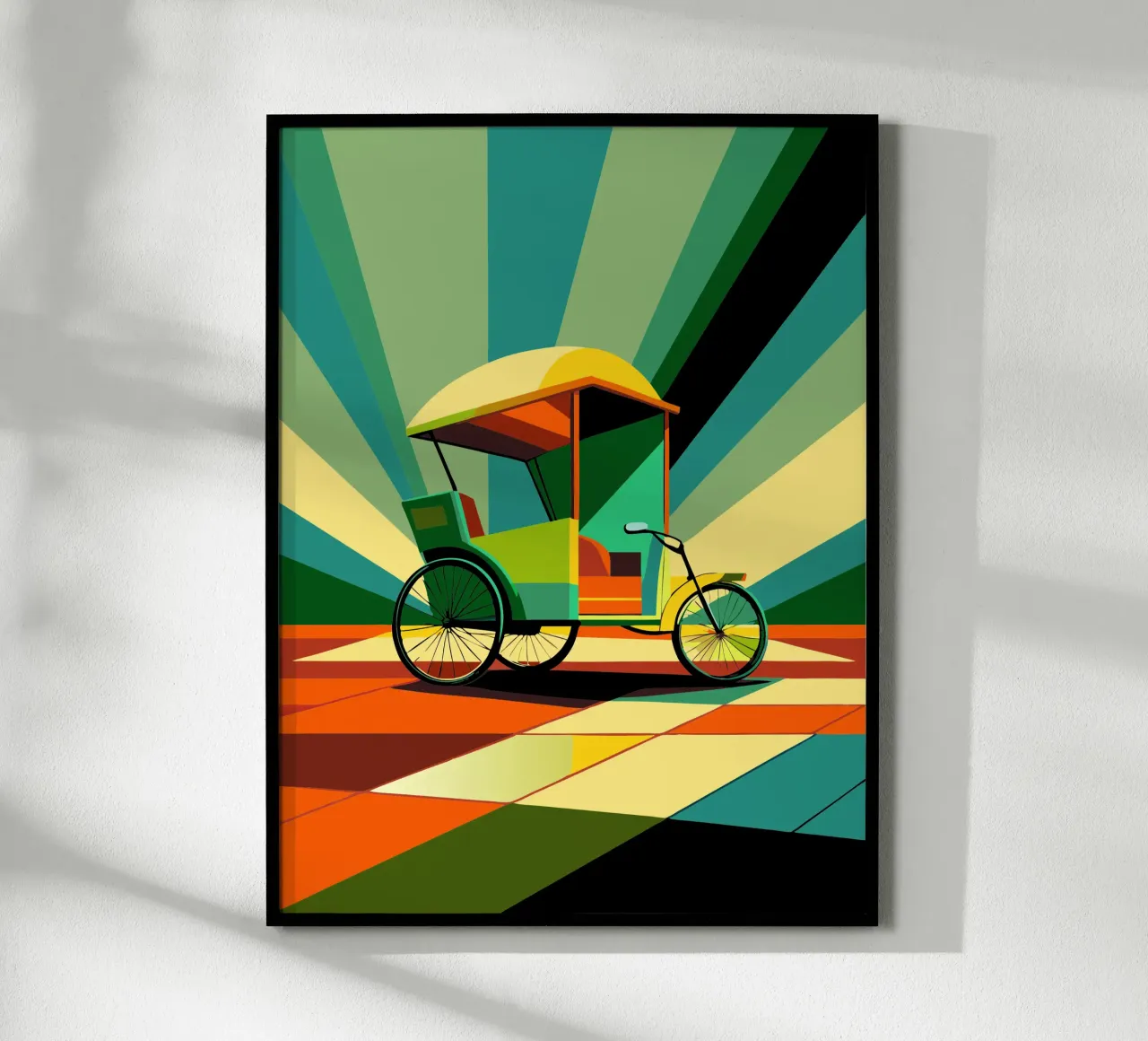 Rickshaw vector poster by Elfath