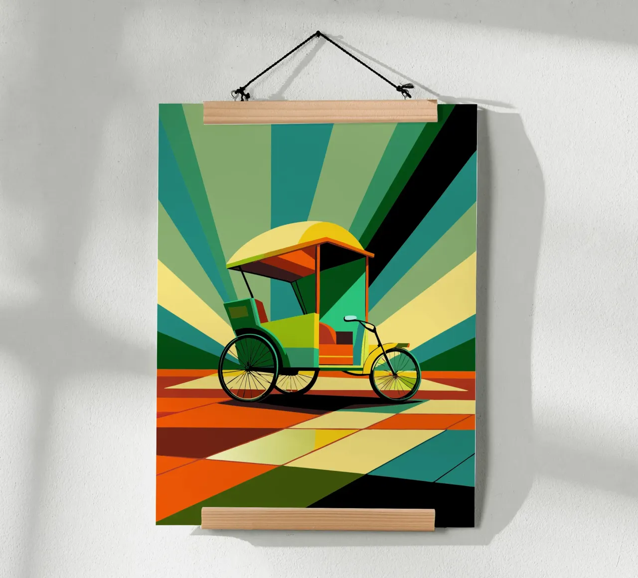 Rickshaw vector poster by Elfath