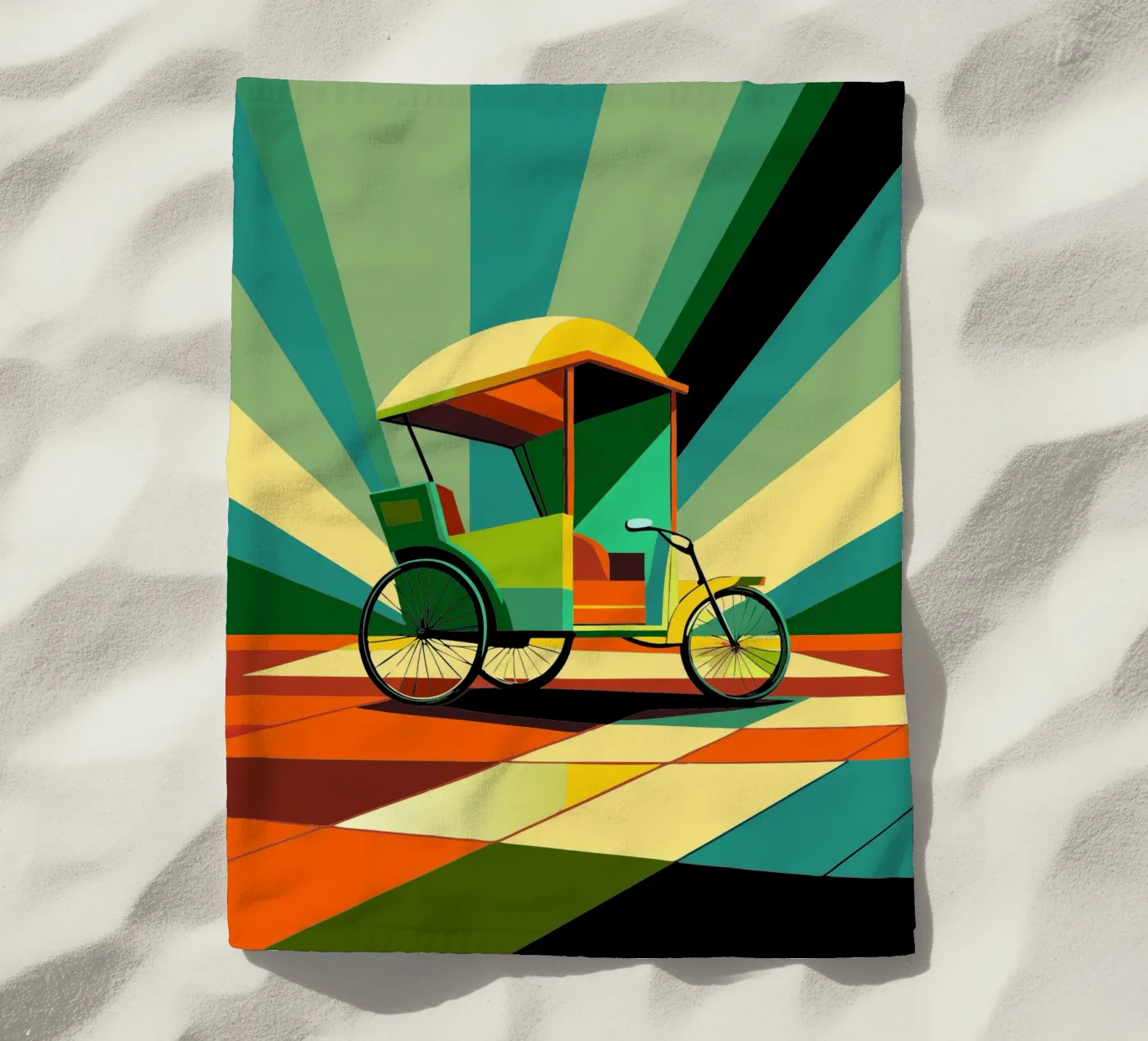 Rickshaw vector strandhanddoek van Elfath