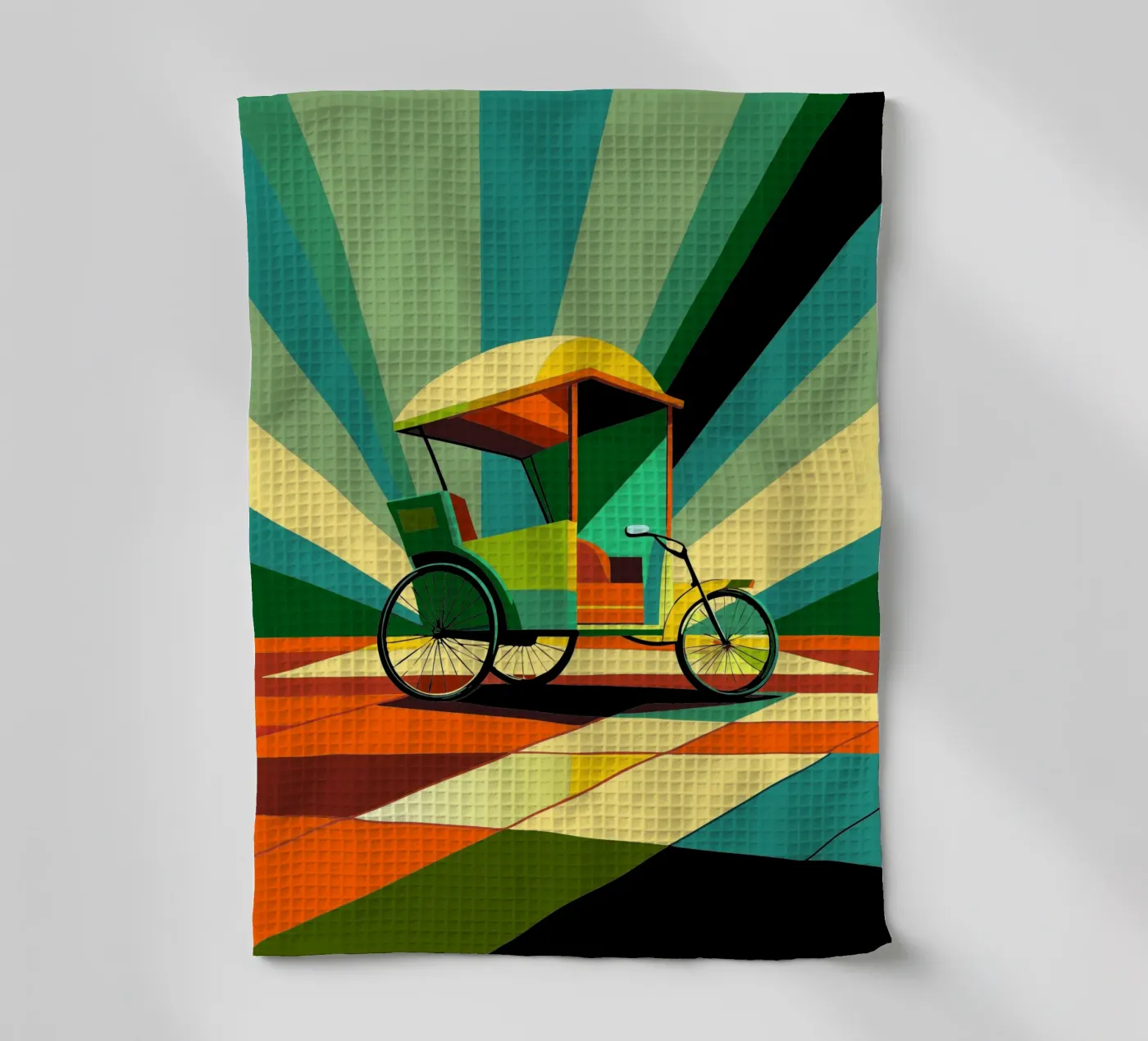 Rickshaw vector theedoek van Elfath