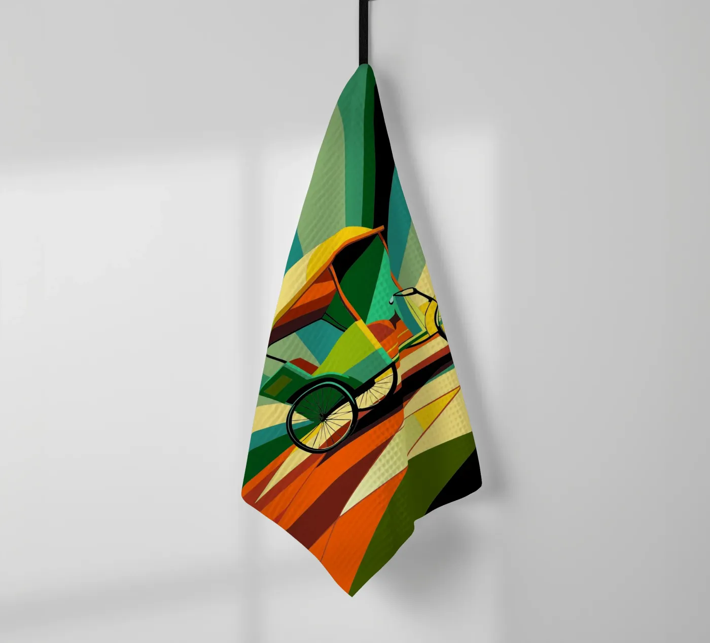 Rickshaw vector theedoek van Elfath