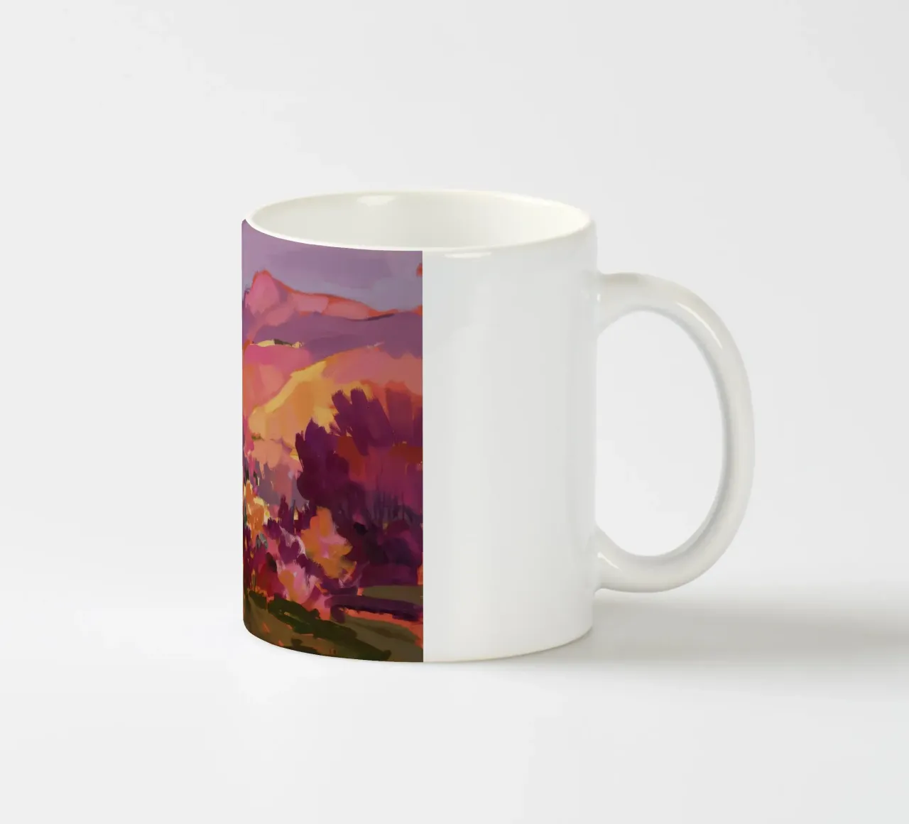 Tramonto del vigneto tazza in ceramica da Radiance Landscape