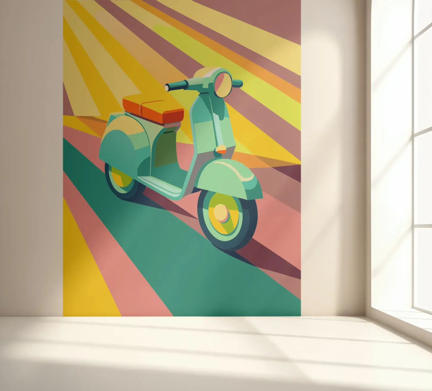 scooter vector fotobehang van Elfath
