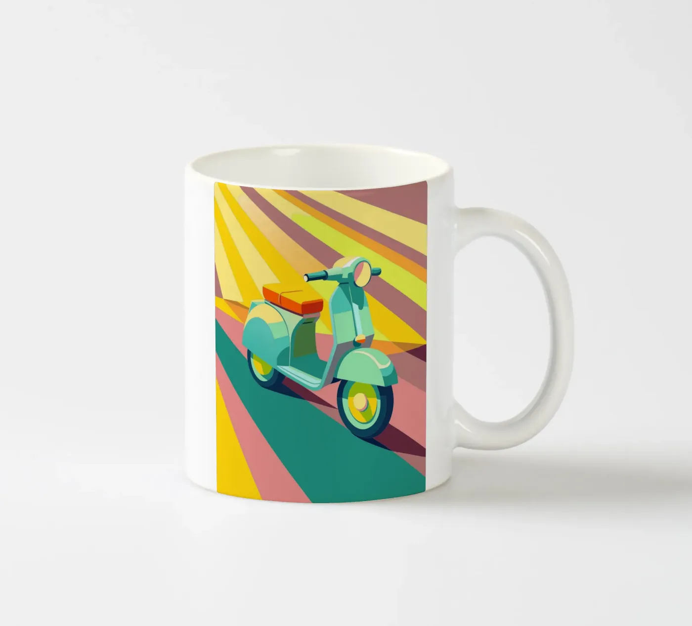 scooter vector ceramic mug by Elfath
