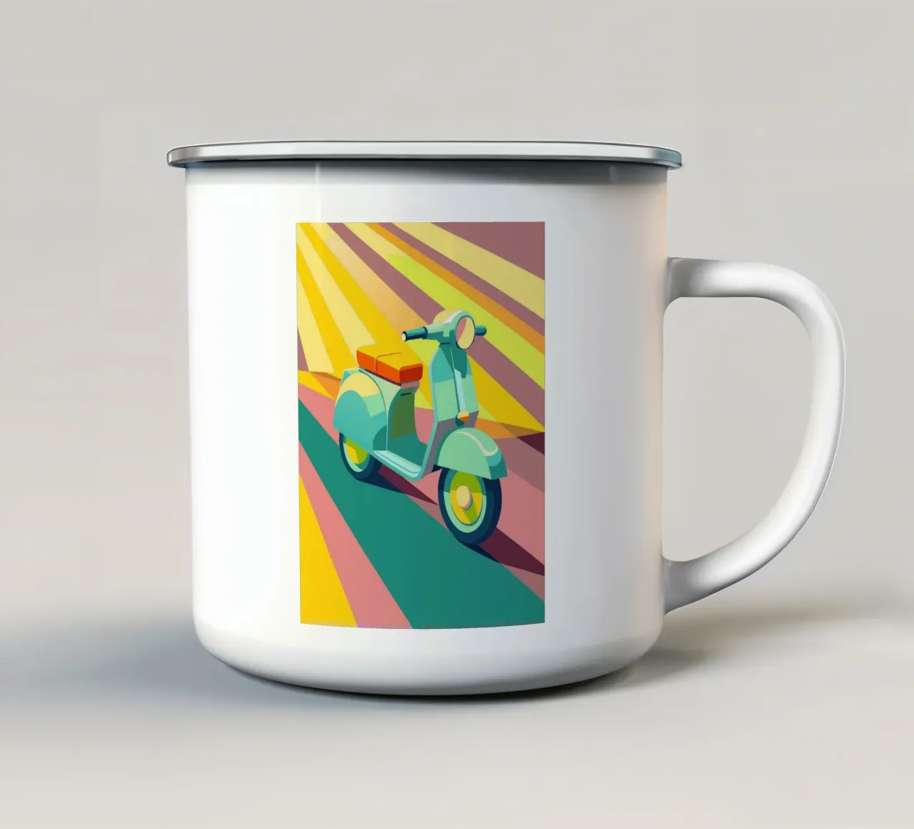 scooter vettoriale tazza in smalto da Elfath