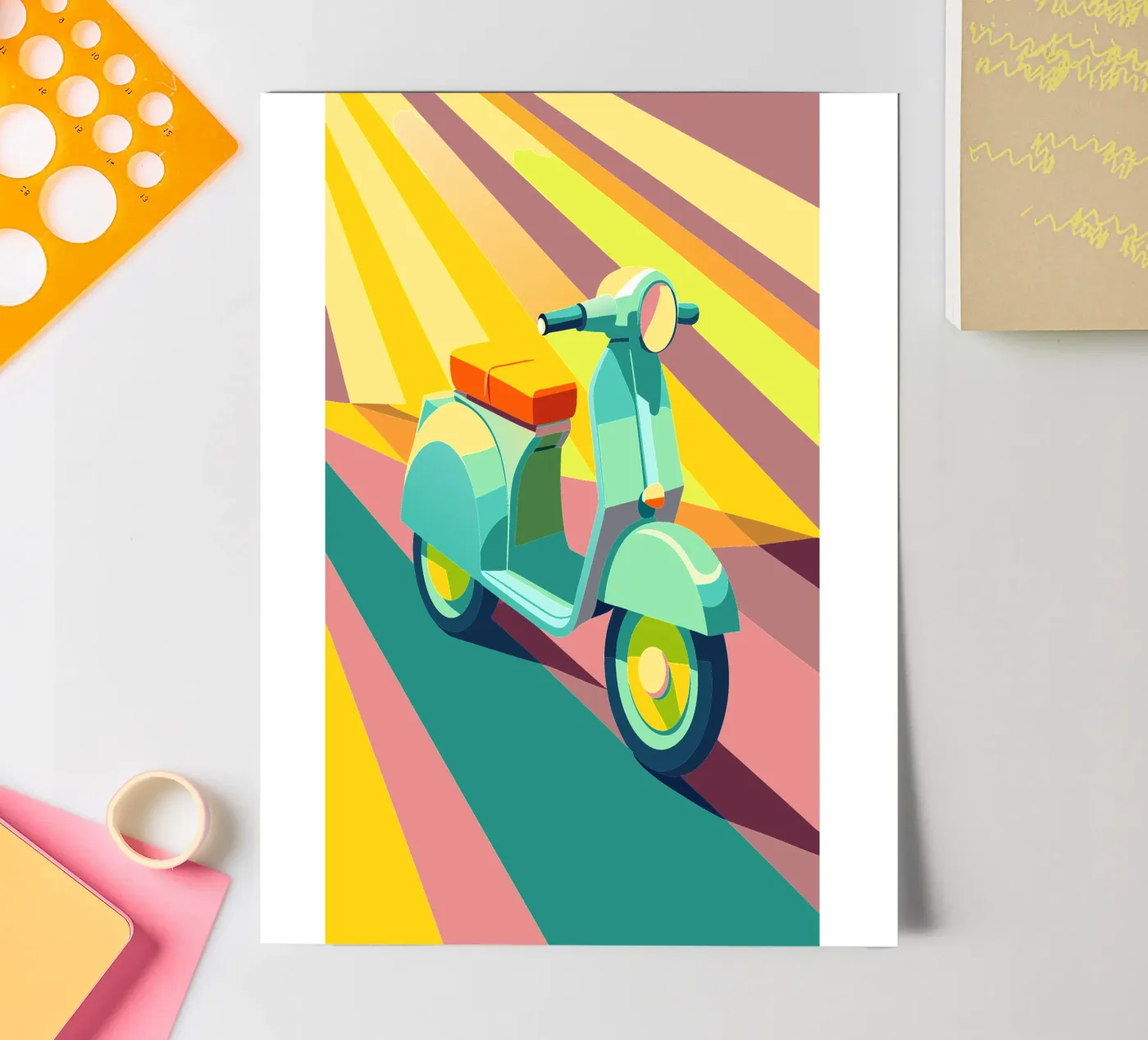 scooter vector sticker sheet by Elfath