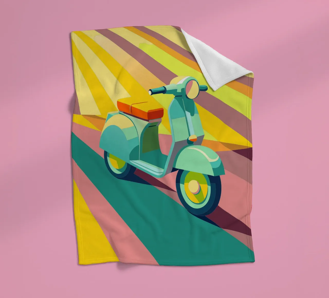 scooter vector fleece blanket by Elfath