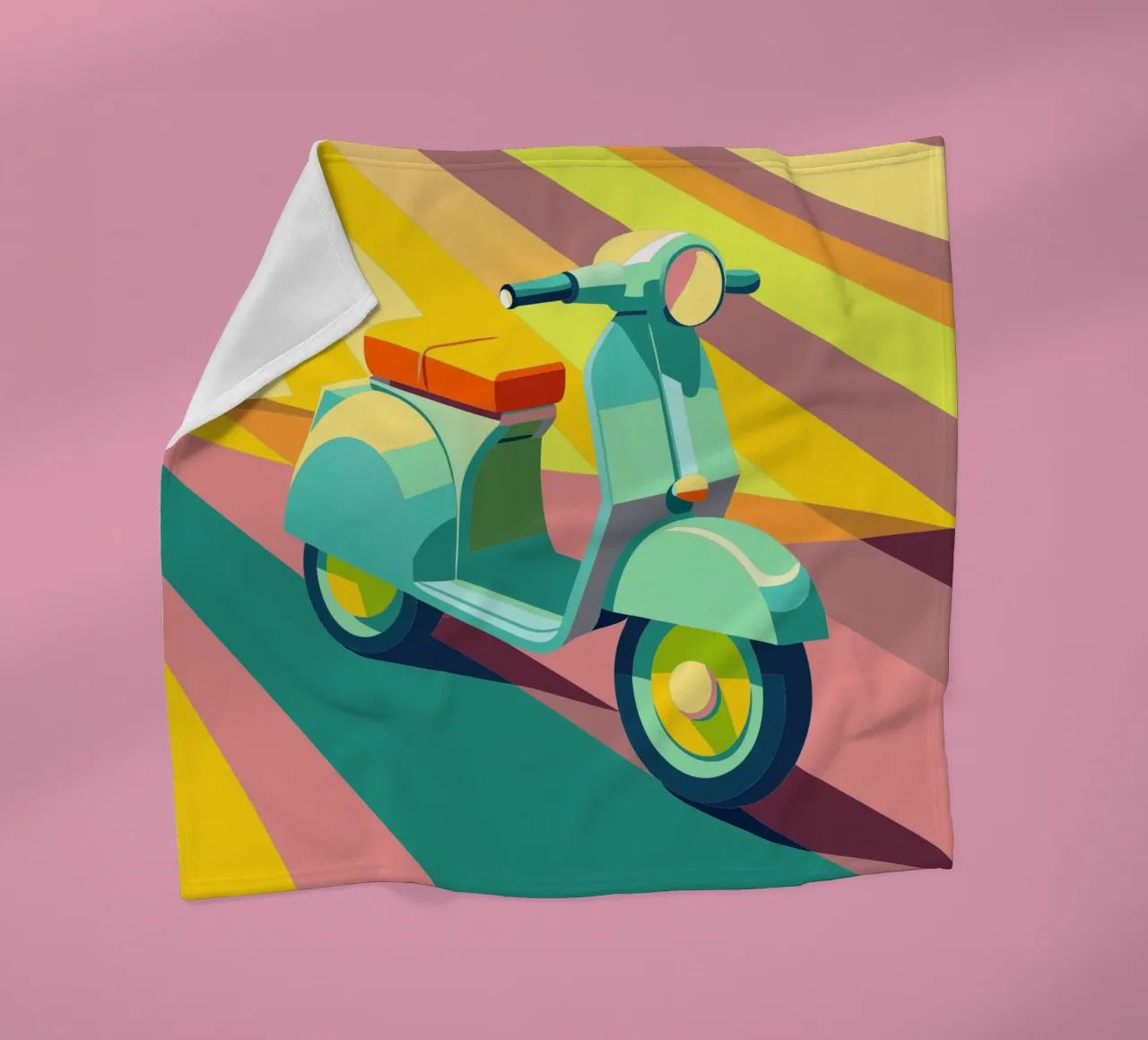 scooter vector fleece blanket by Elfath