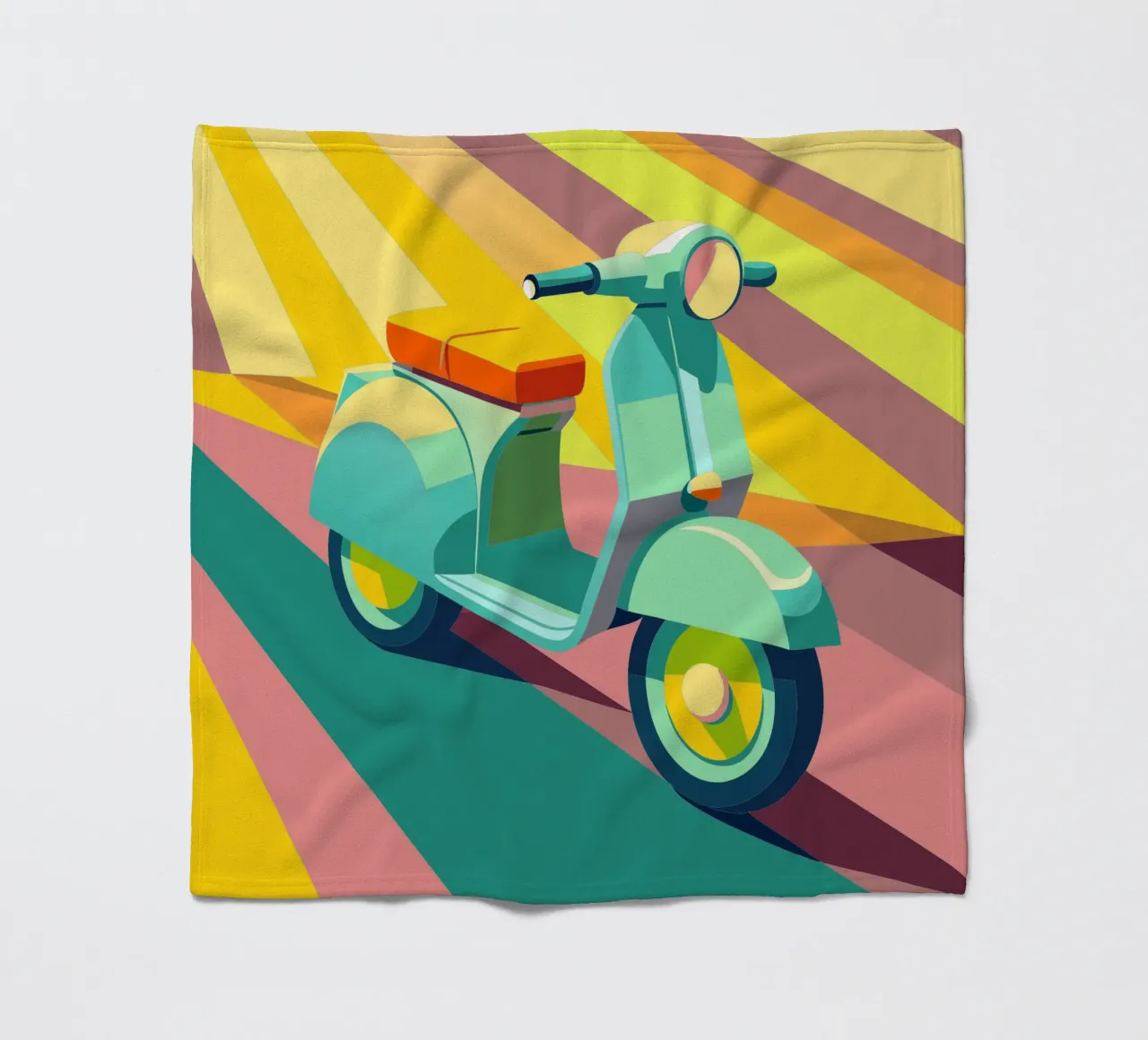 scooter vector fleece blanket by Elfath