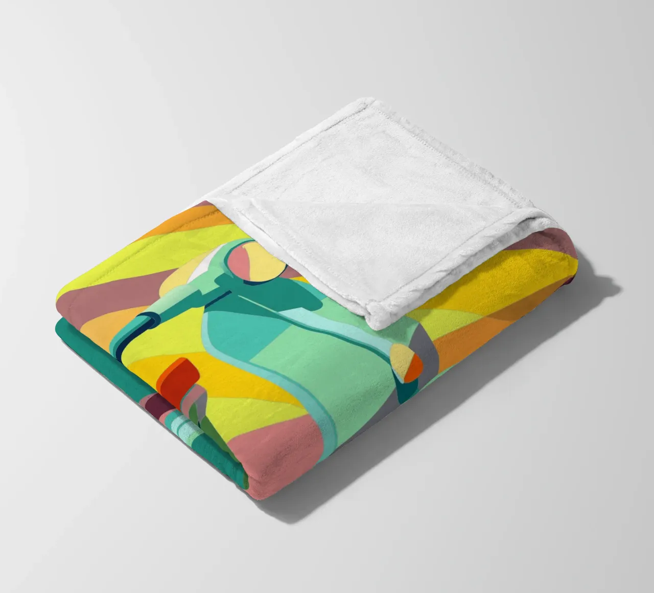 scooter vector fleece blanket by Elfath