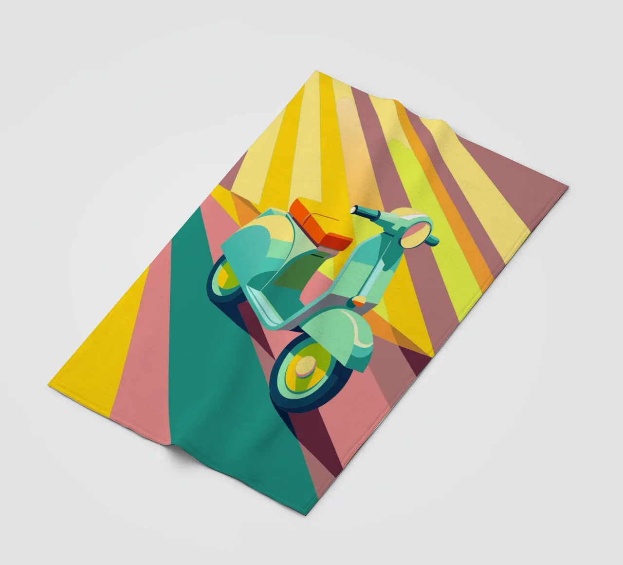 scooter vector fleece blanket by Elfath