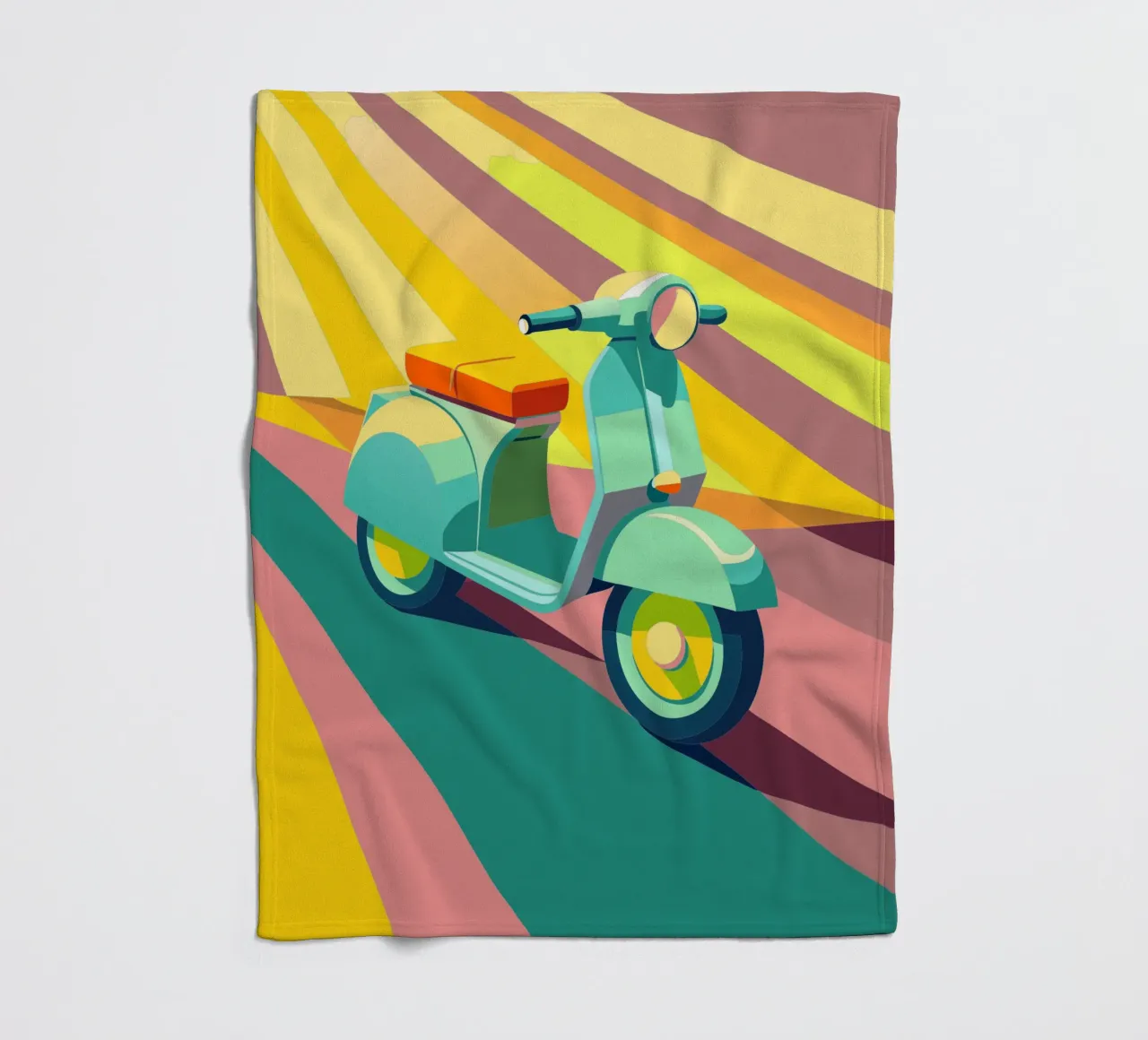 scooter vector fleece blanket by Elfath