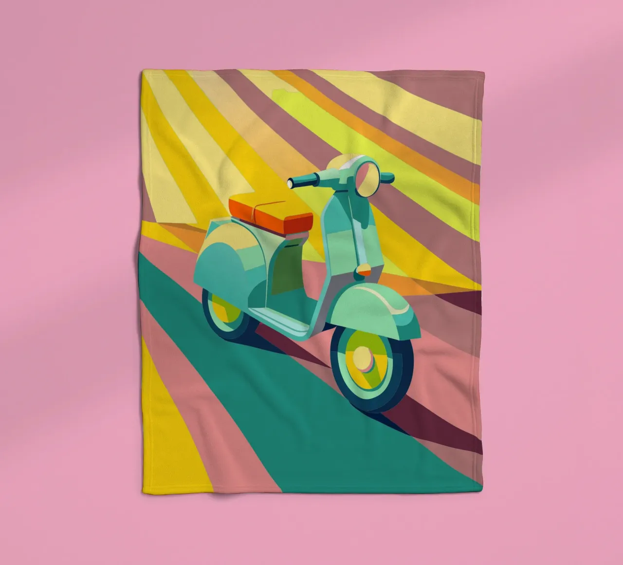 scooter vector fleece blanket by Elfath