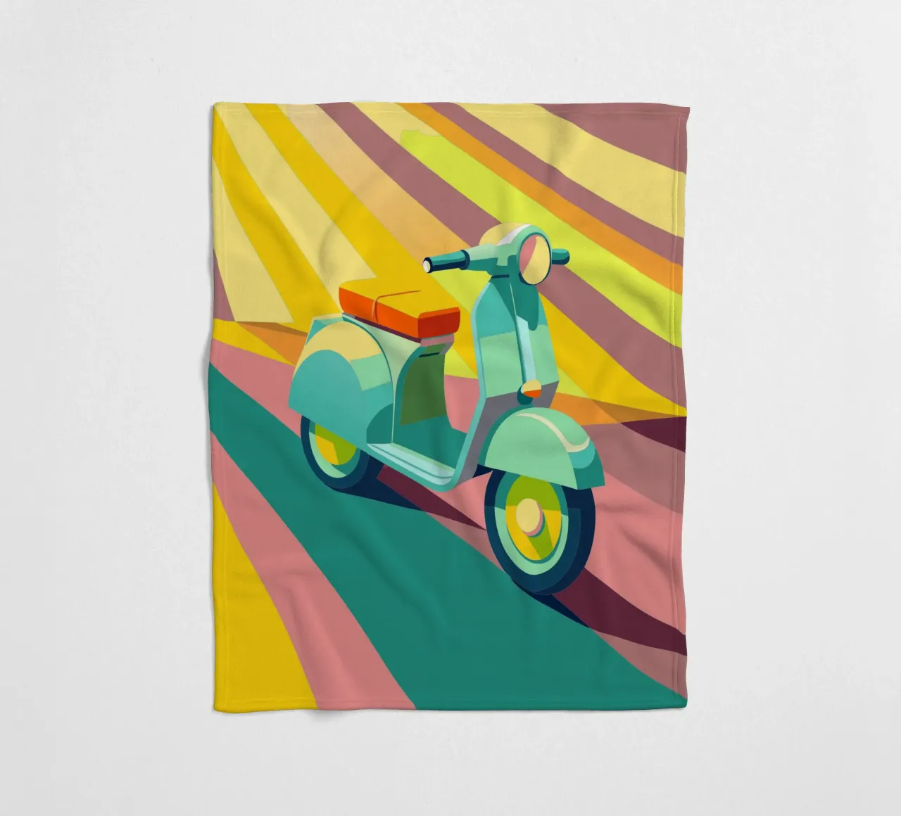 scooter vector fleece blanket by Elfath