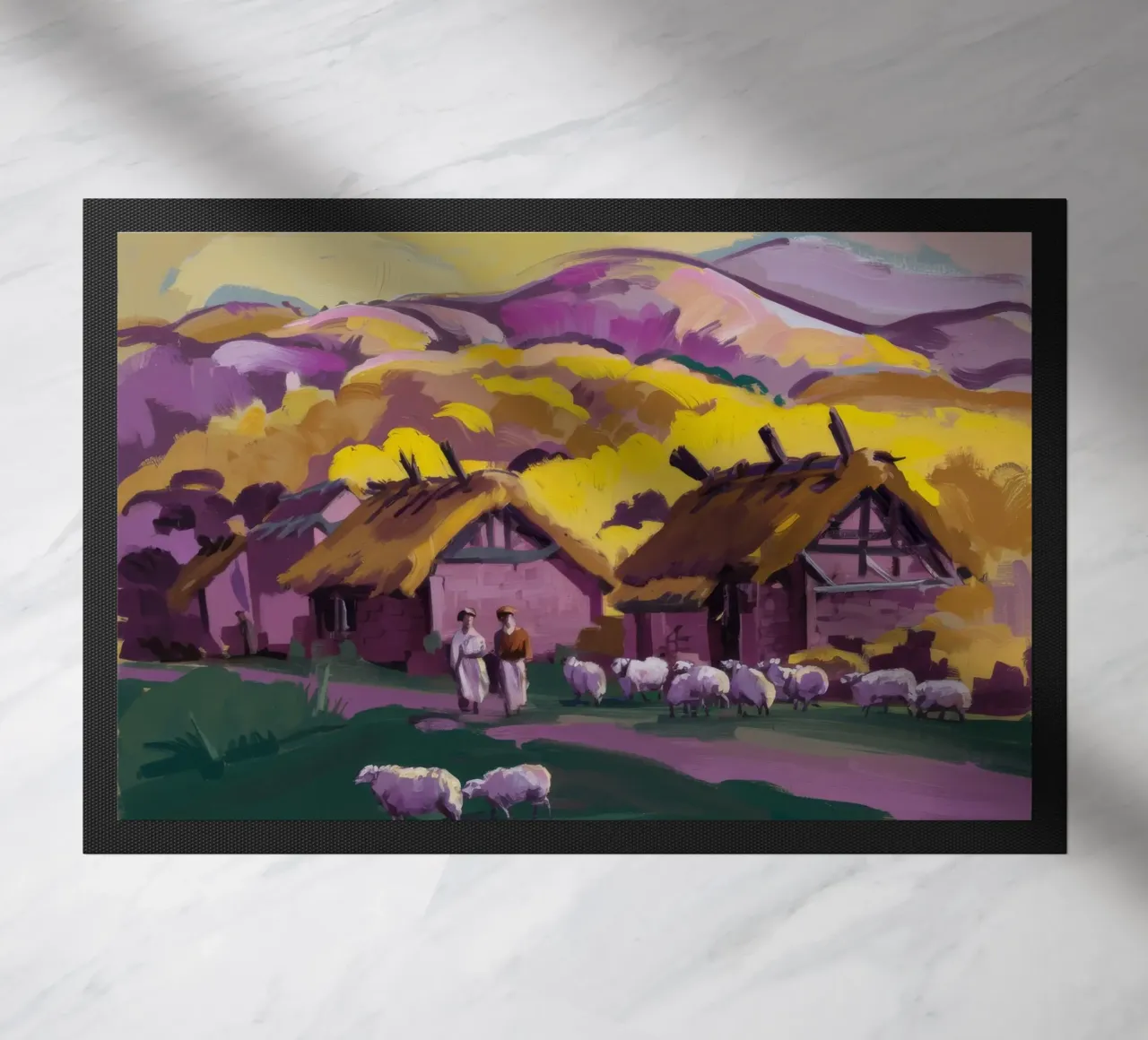 Rustic Farmstead Charm doormat by Radiance Landscape