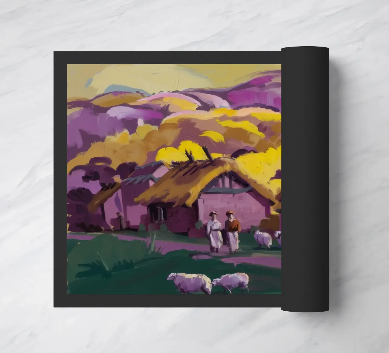 Rustic Farmstead Charm doormat by Radiance Landscape