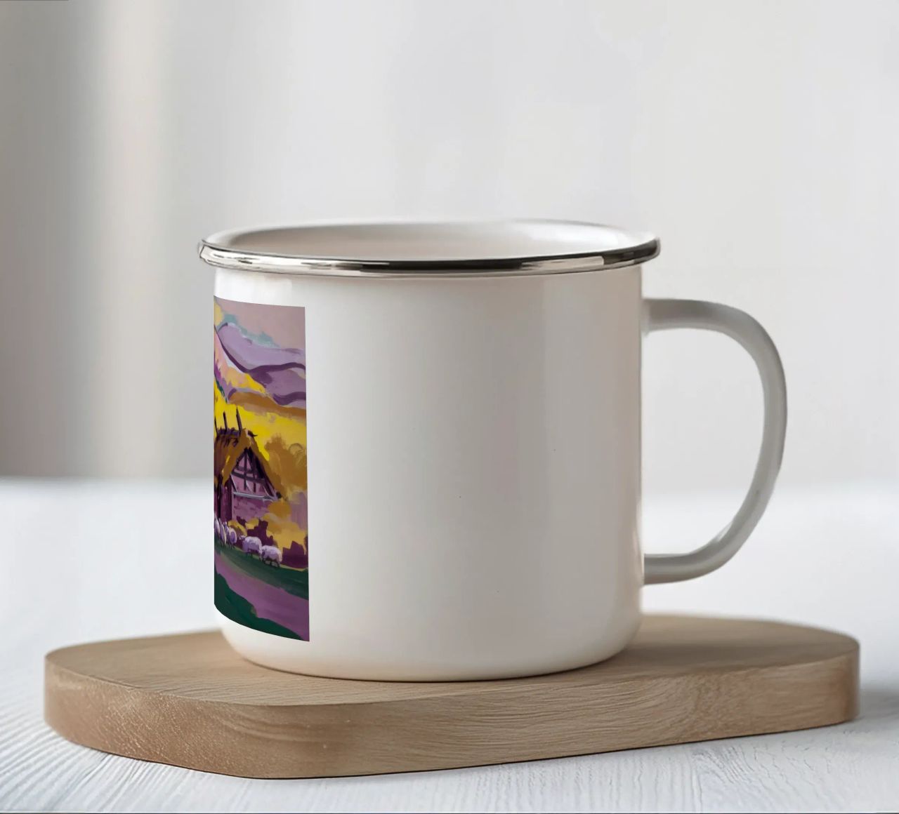 Fascino rustico della fattoria tazza in smalto da Radiance Landscape