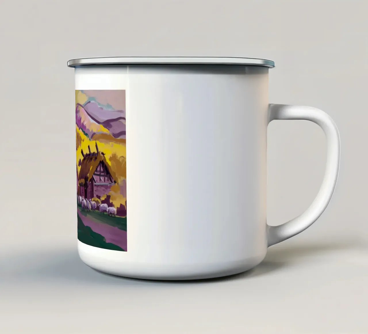 Fascino rustico della fattoria tazza in smalto da Radiance Landscape