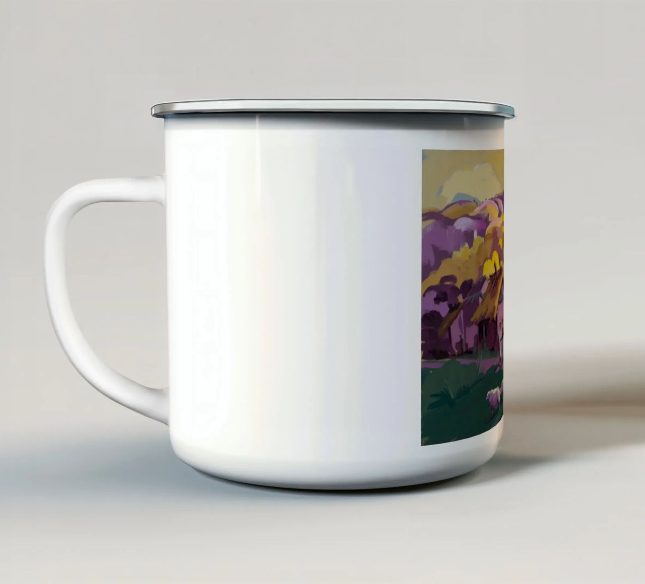 Fascino rustico della fattoria tazza in smalto da Radiance Landscape