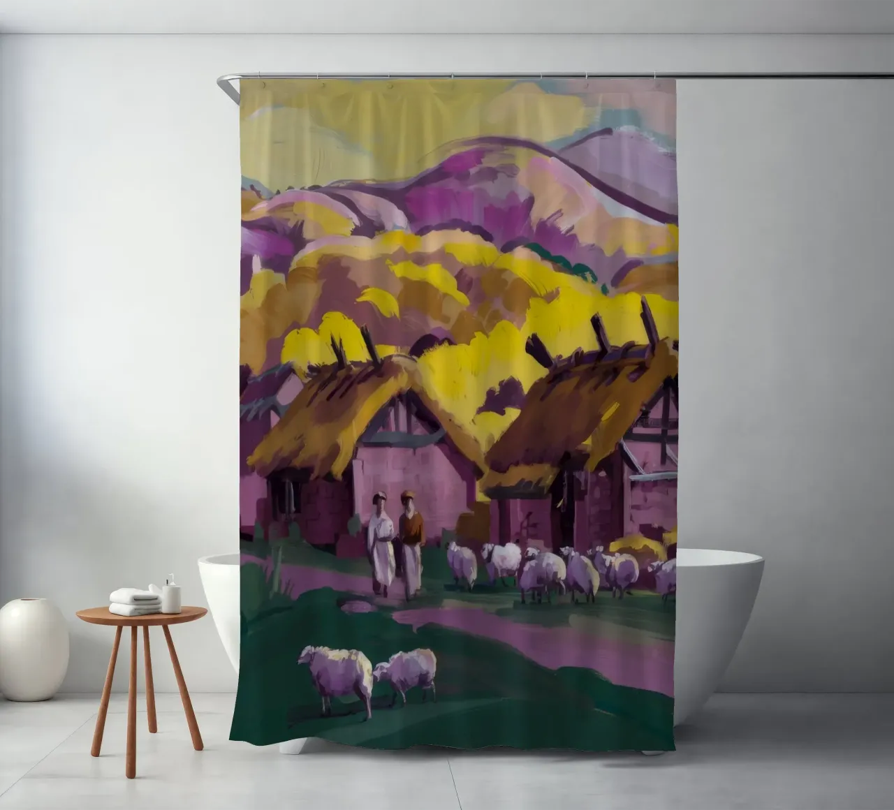 Rustic Farmstead Charm shower curtain by Radiance Landscape