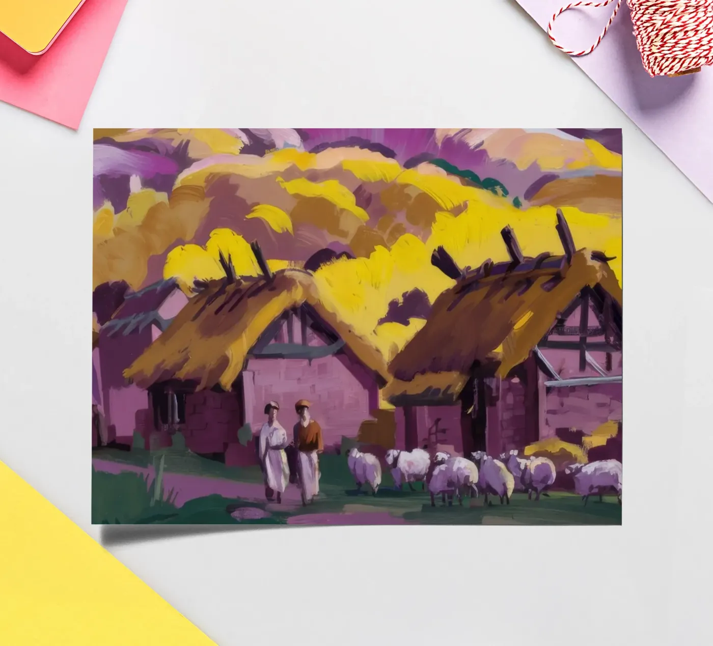 Rustic Farmstead Charm Stickerbogen von Radiance Landscape