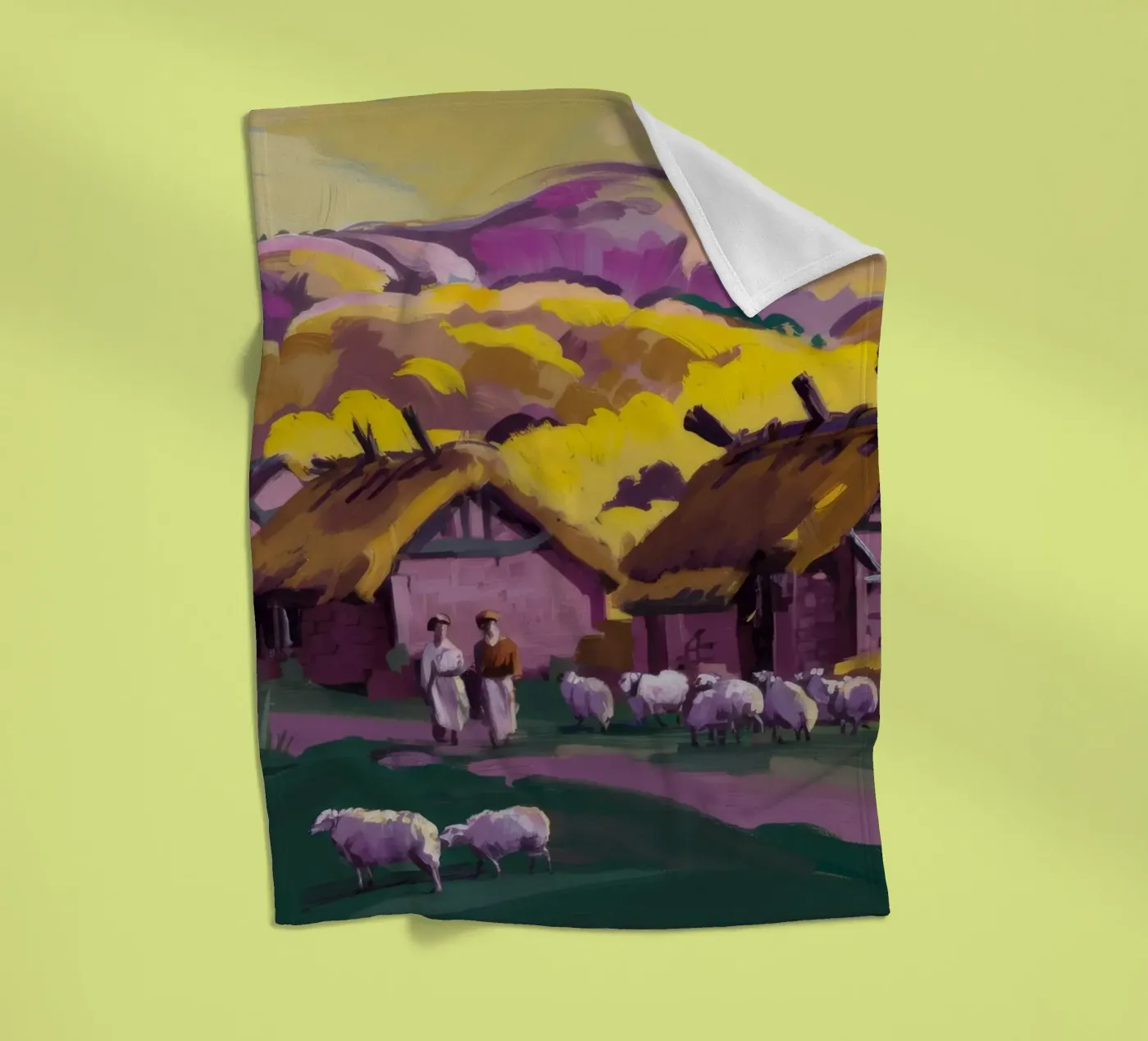 Rustic Farmstead Charm plaid polaire de Radiance Landscape