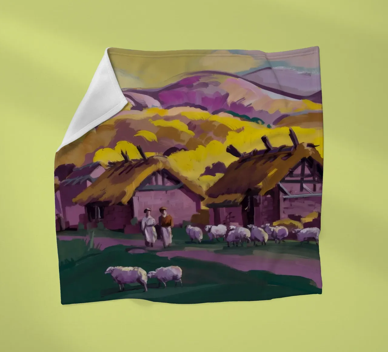 Rustikaler Gehöft-Charme Fleecedecke von Radiance Landscape