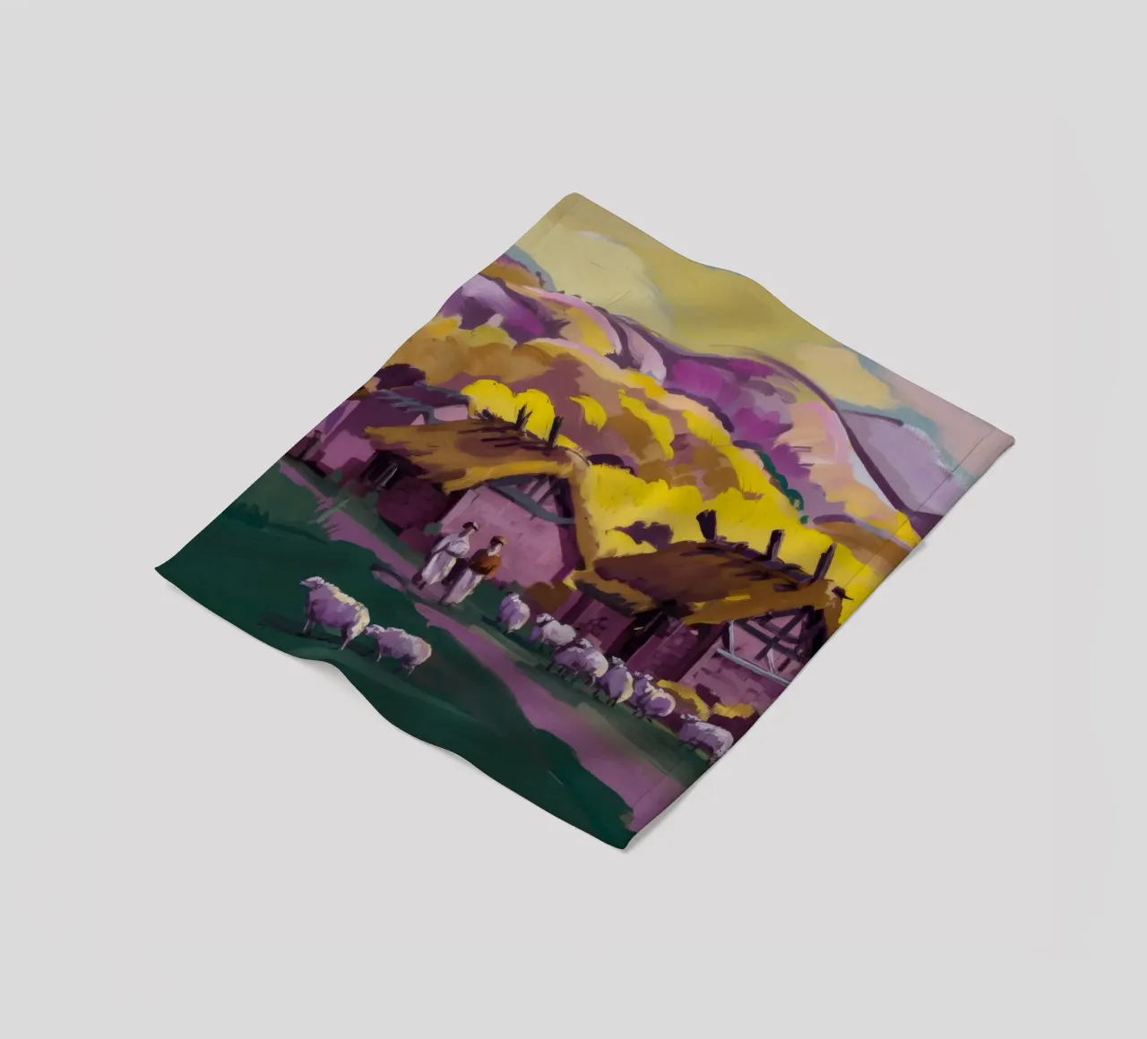 Rustikaler Gehöft-Charme Fleecedecke von Radiance Landscape