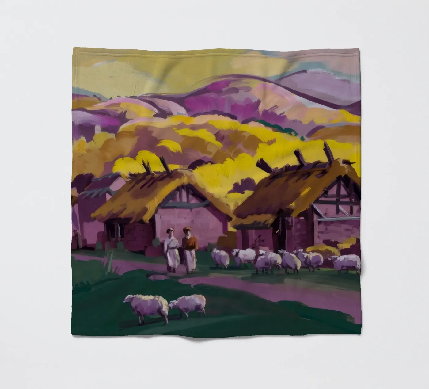 Rustic Farmstead Charm plaid polaire de Radiance Landscape