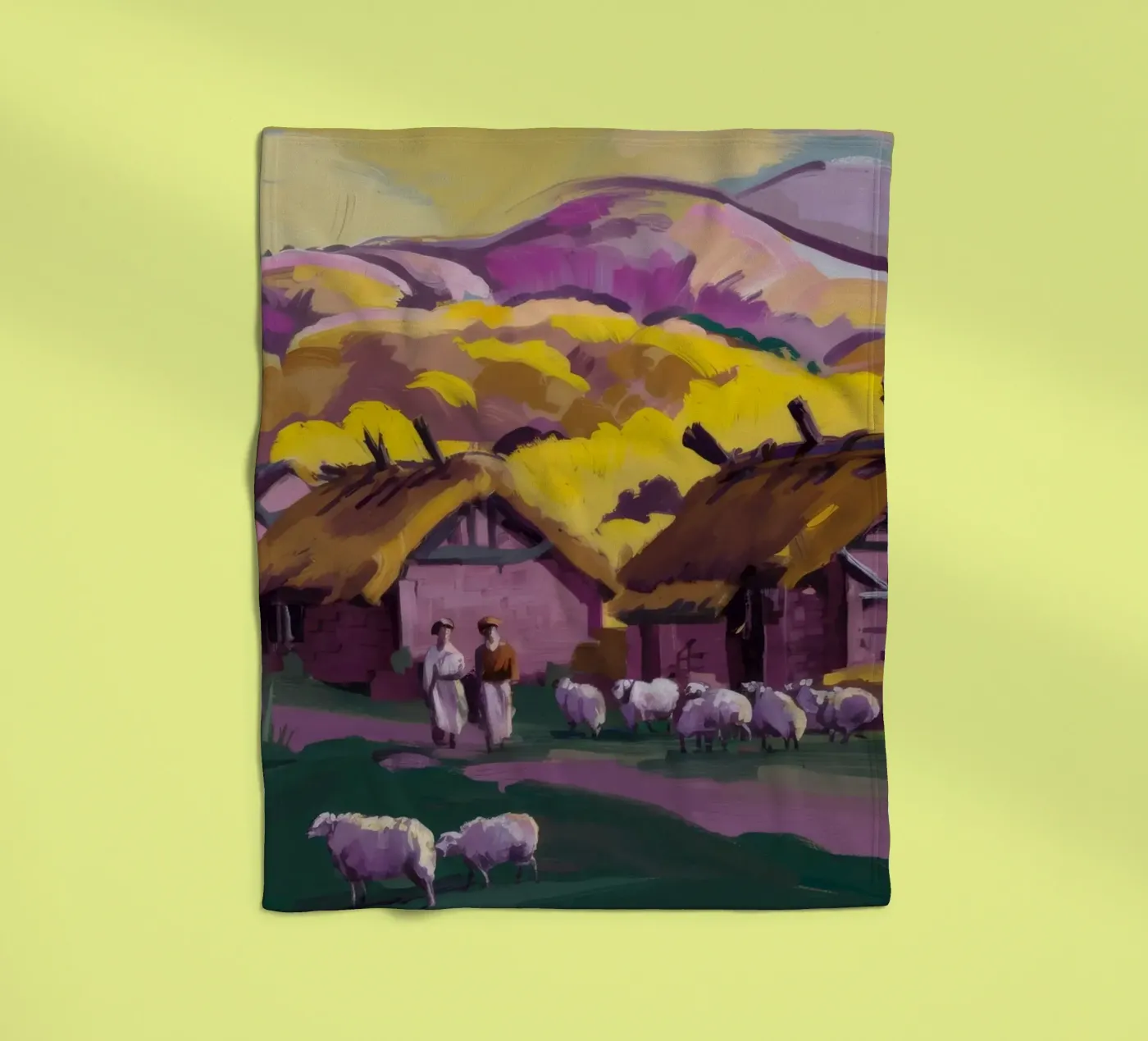 Rustic Farmstead Charm plaid polaire de Radiance Landscape