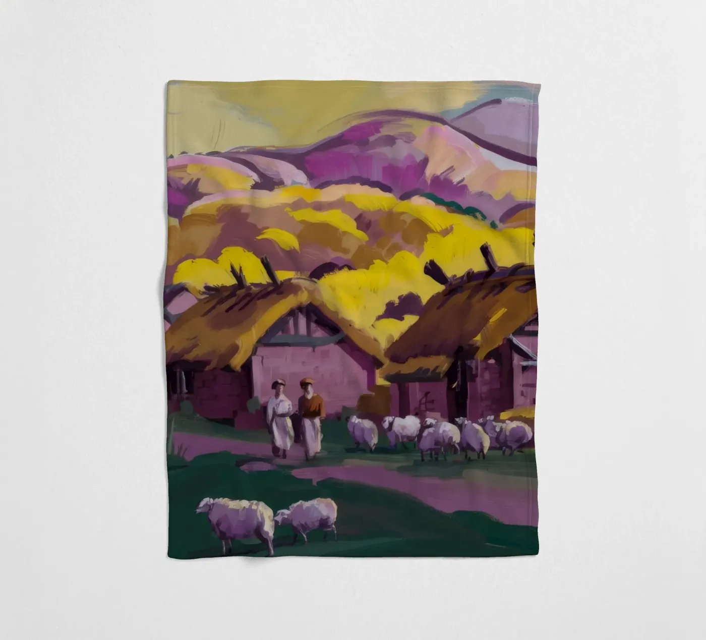 Rustic Farmstead Charm plaid polaire de Radiance Landscape