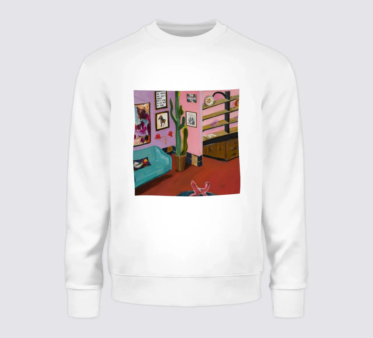 Aqua Rose Reading sweatshirt by Opal Strokes