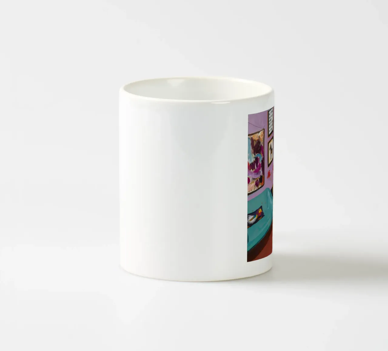 Aqua Rose Lezen keramische mok van Opal Strokes