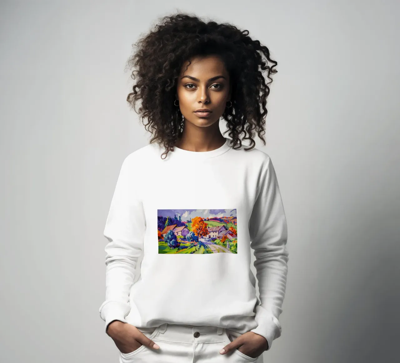 Herfstlaan in lichterlaaie sweatshirt van Celestial Harmony