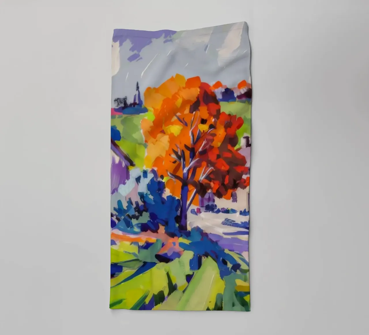 Corsia d'autunno in fiamme asciugamano da bagno da Celestial Harmony